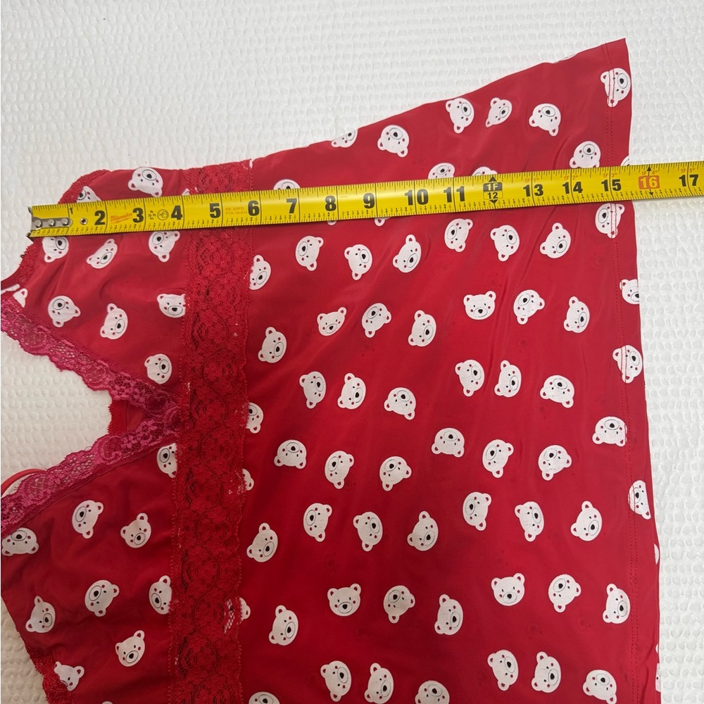 Red Bear Print Women's Sleepwear Set - Picture 4 of 6